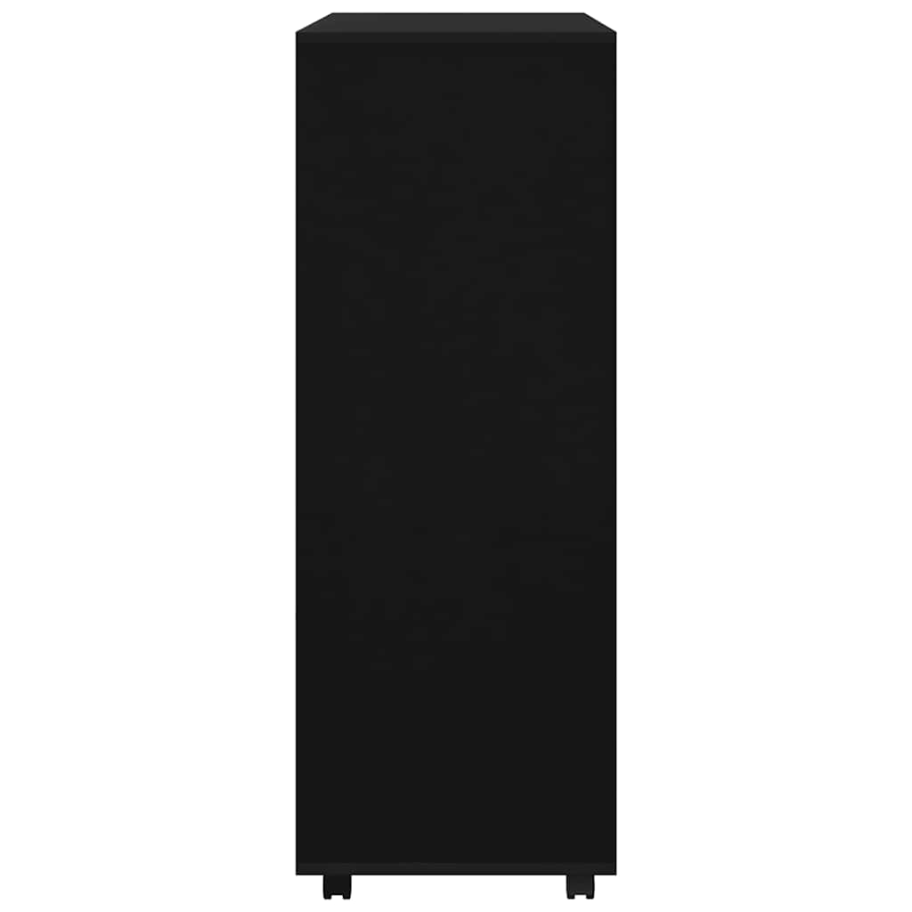 Ormar crni 80 x 40 x 110 cm od konstruiranog drva