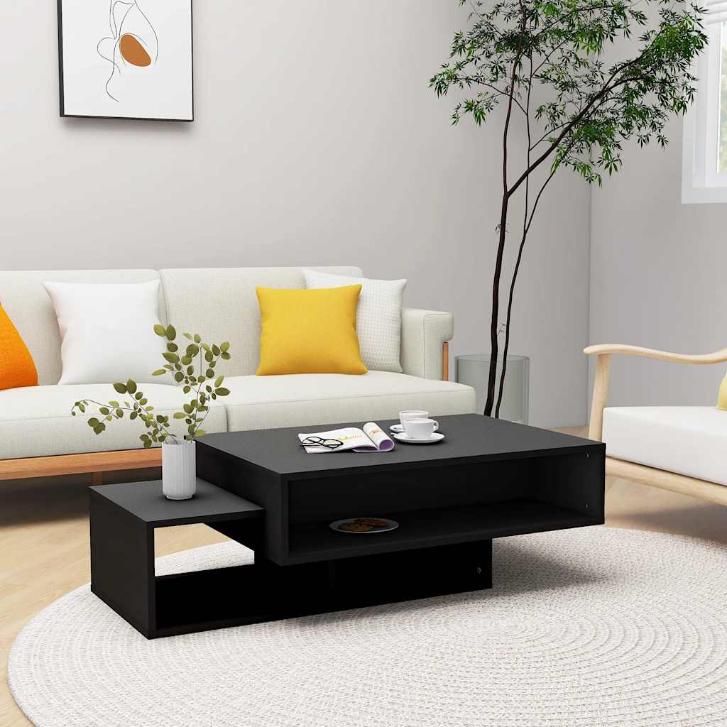 Stolić za kavu crni 105 x 55 x 32 cm od konstruiranog drva