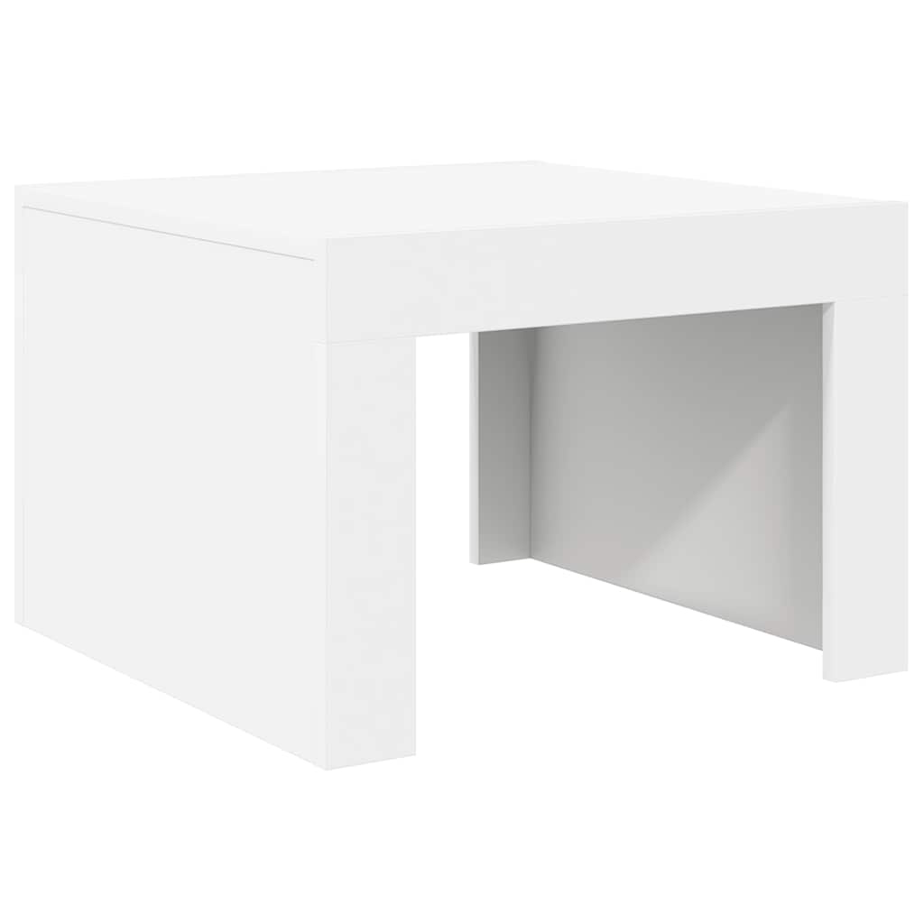 Stolić za kavu bijeli 50 x 50 x 35 cm od konstruiranog drva