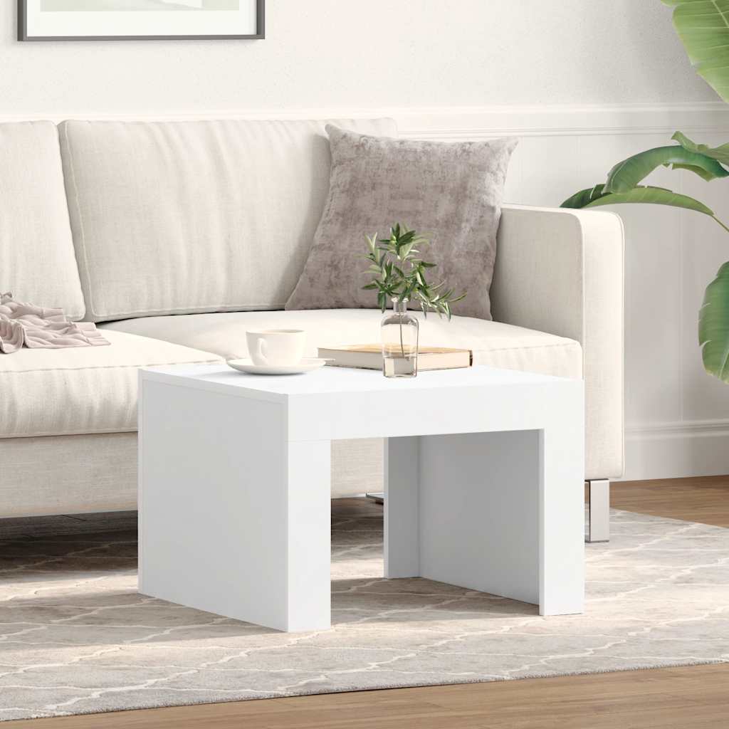 Stolić za kavu bijeli 50 x 50 x 35 cm od konstruiranog drva