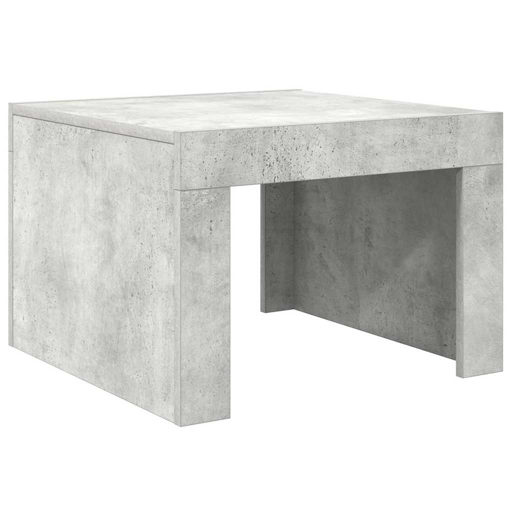 Stolić za kavu siva boja betona 50x50x35 cm konstruirano drvo