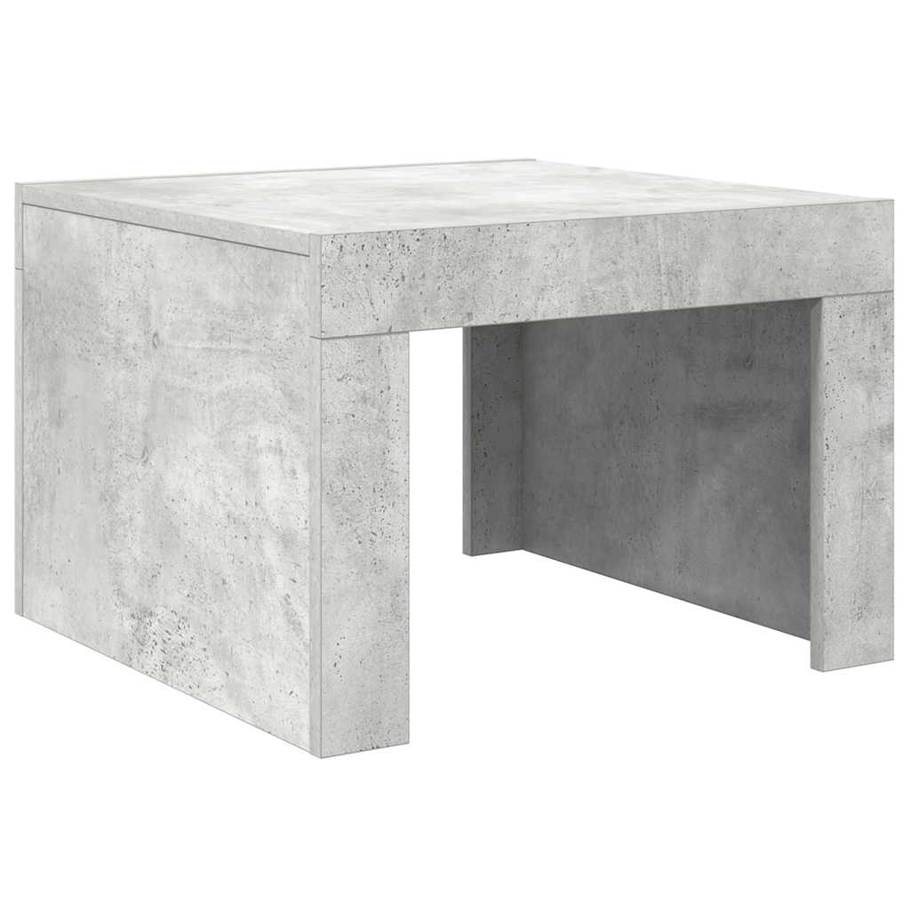 Stolić za kavu siva boja betona 50x50x35 cm konstruirano drvo