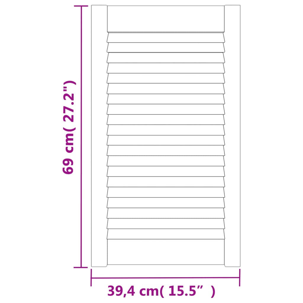 Vrata za ormarić rešetkasti dizajn 4 kom 69 x 39,4 cm borovina