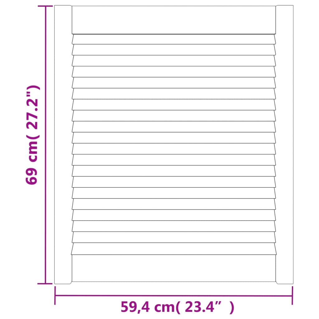 Vrata za ormarić rešetkasti dizajn 4 kom 69 x 59,4 cm borovina