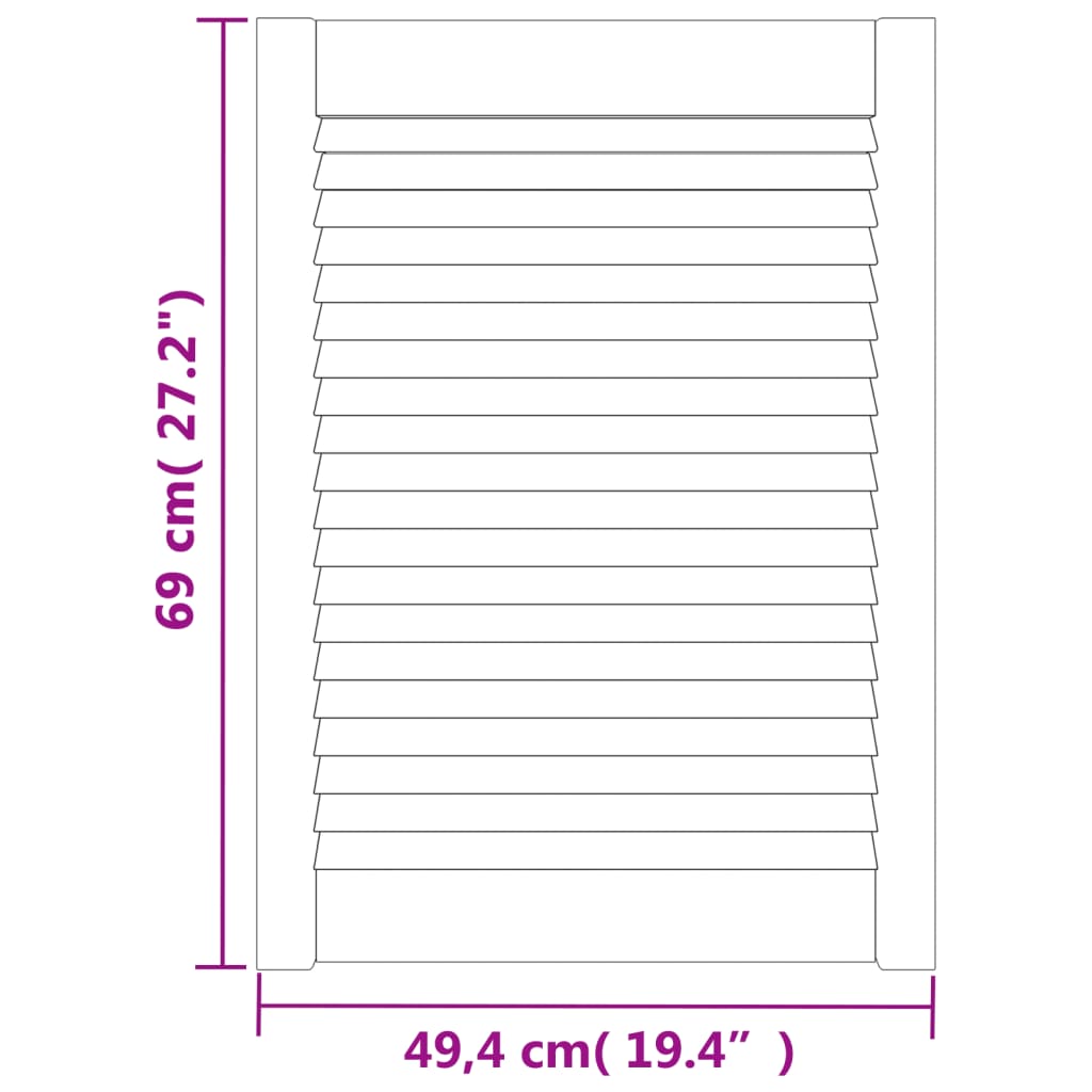 Vrata za ormarić rešetkasta 4 kom bijela 69 x 49,4 cm borovina