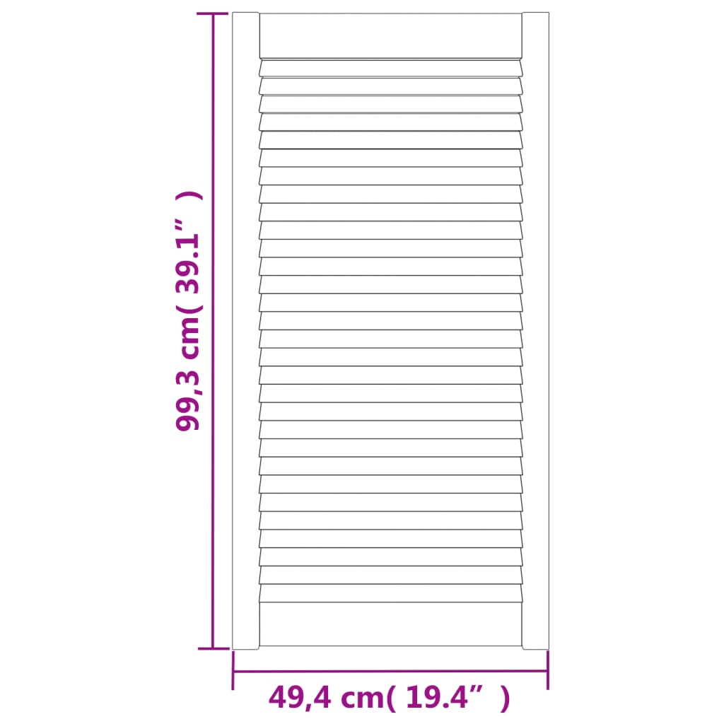 Vrata za ormarić rešetkasta 4 kom bijela 99,3x49,4 cm borovina