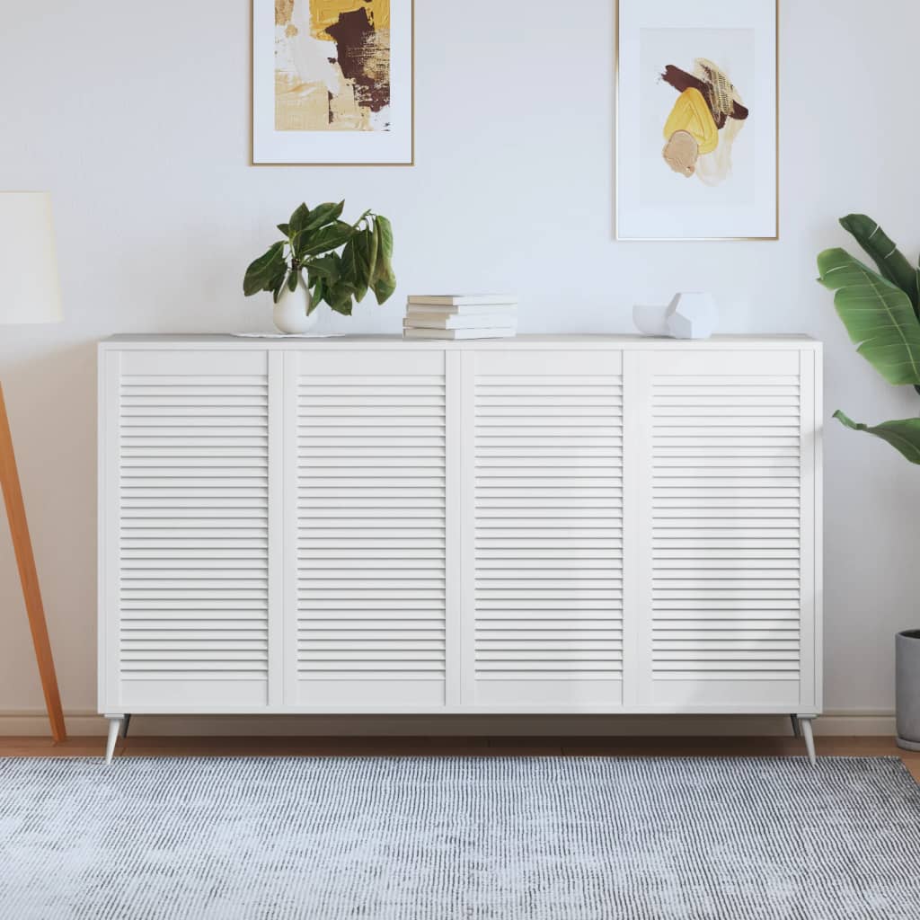 Vrata za ormarić rešetkasta 4 kom bijela 99,3x49,4 cm borovina
