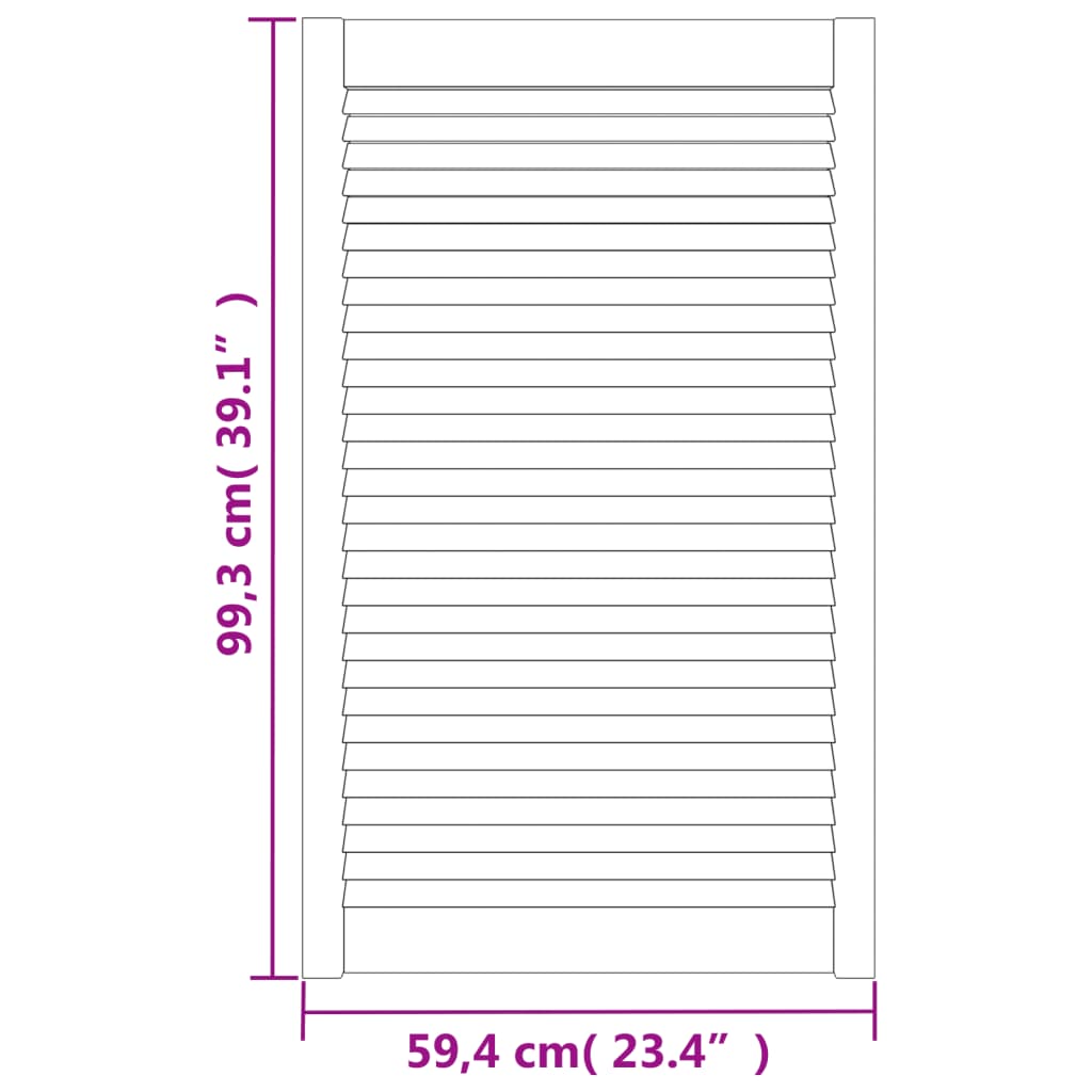Vrata za ormarić rešetkasta 4 kom bijela 99,3x59,4 cm borovina