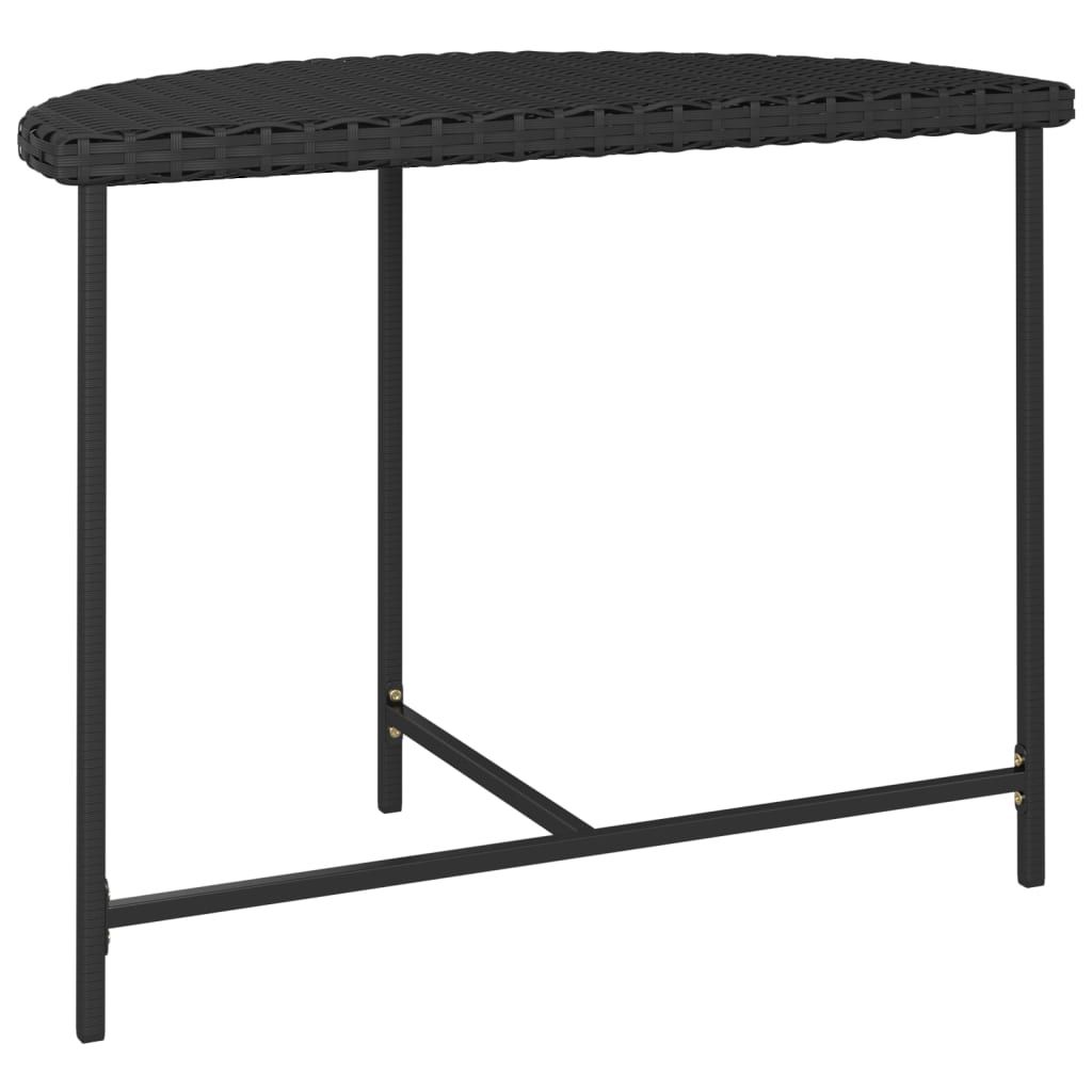 Vrtni stol crni 100 x 50 x 75 cm od poliratana