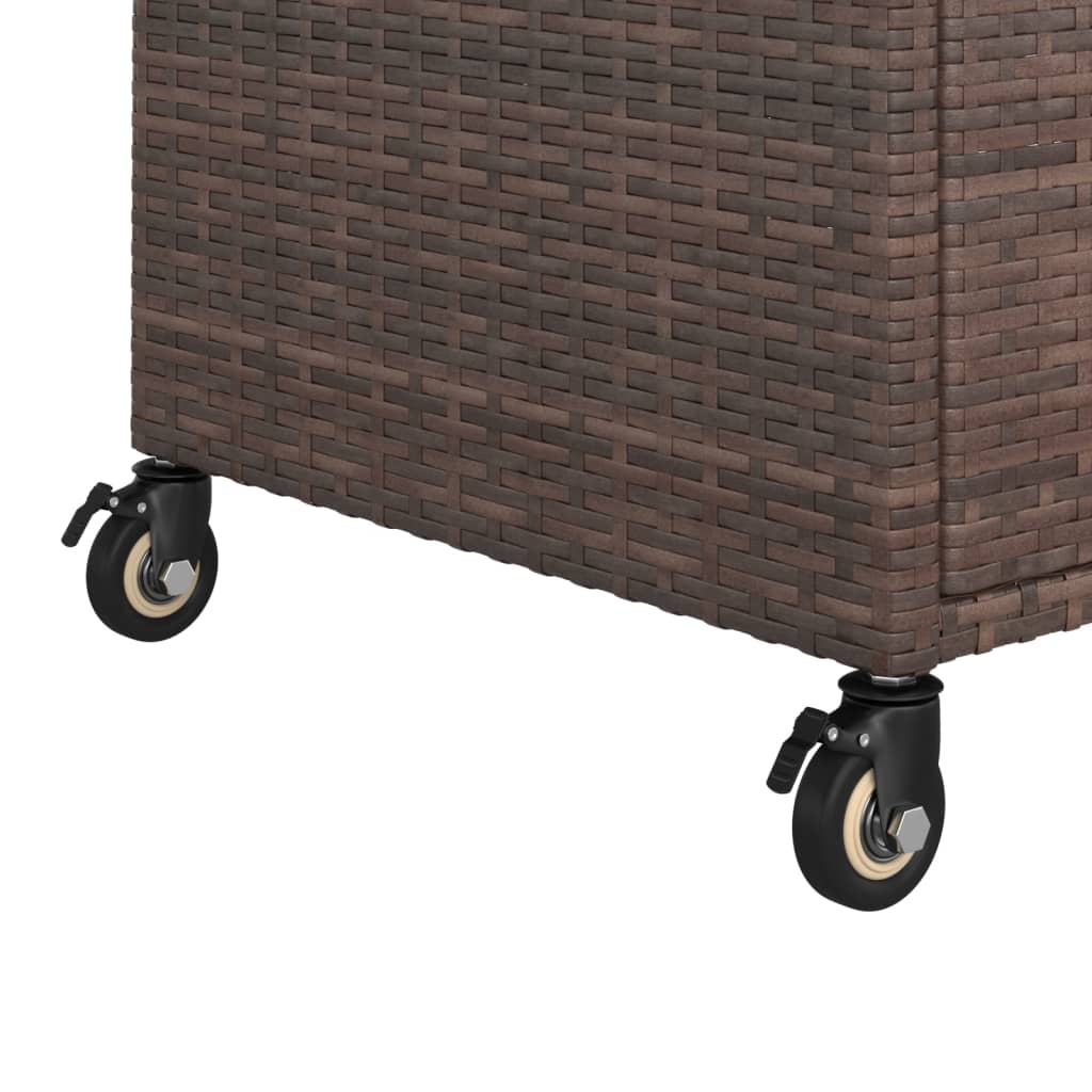 Barska kolica s ladicom smeđa 100 x 45 x 97 cm od poliratana
