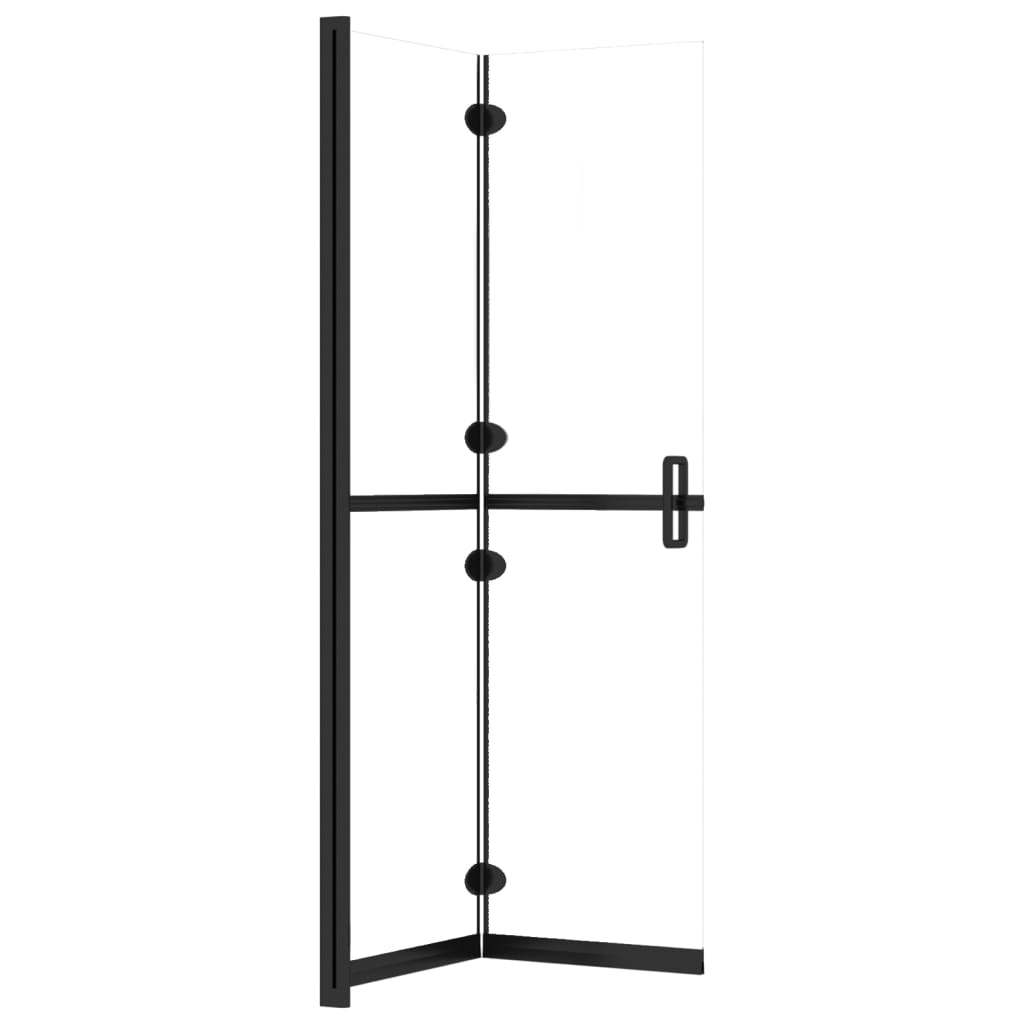 Sklopiva pregrada za tuširanje prozirna ESG staklo 80 x 190 cm