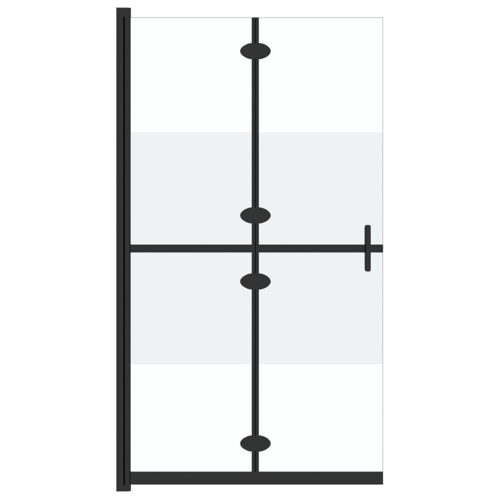 Sklopiva pregrada za tuš napola matirano staklo ESG 70 x 190 cm