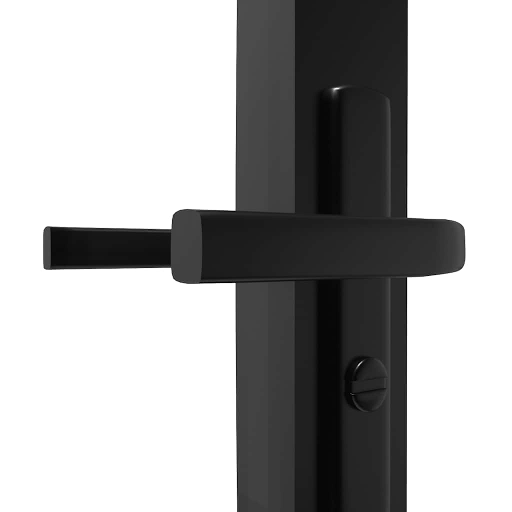 Sobna vrata od stakla ESG i aluminija 102,5 x 201,5 cm crna