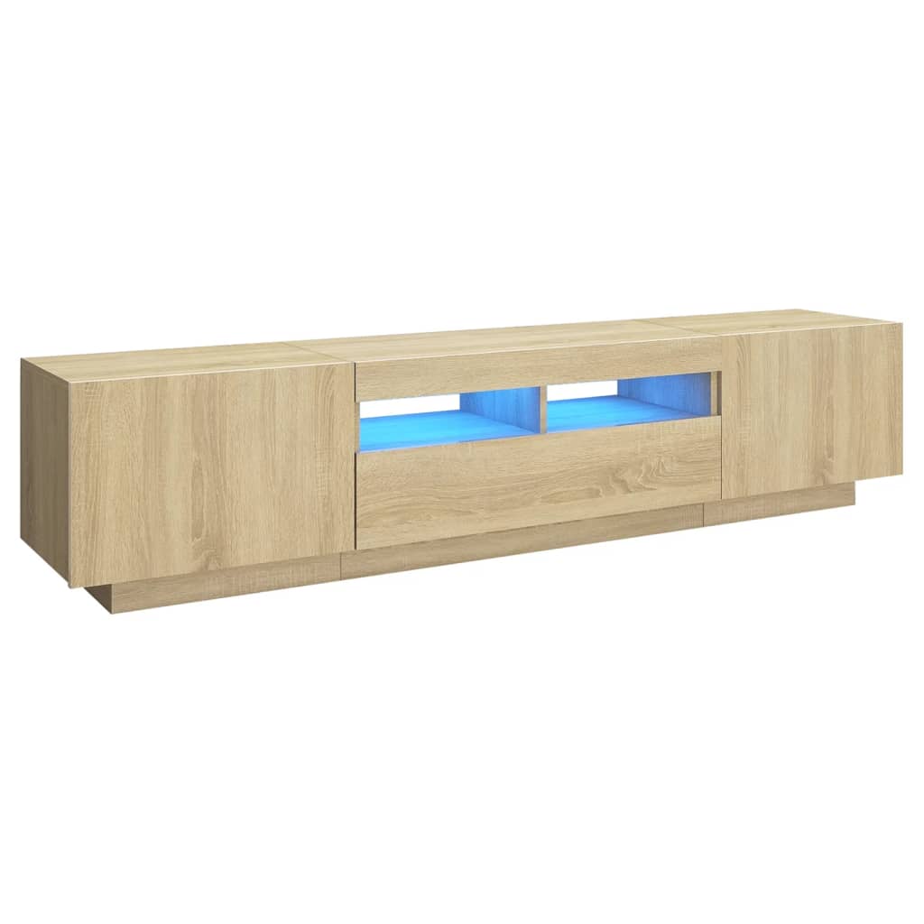 TV ormarić s LED svjetlima boja hrasta sonome 180 x 35 x 40 cm