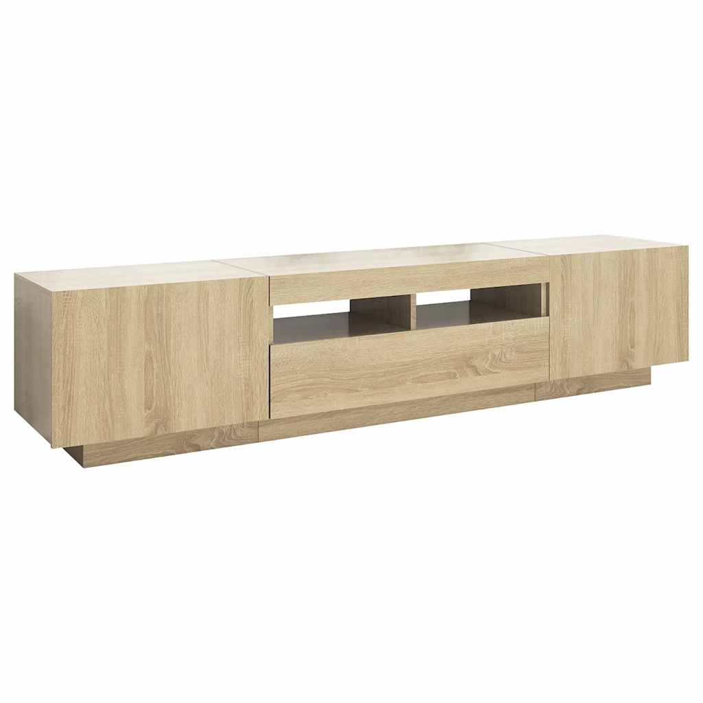 TV ormarić s LED svjetlima boja hrasta sonome 180 x 35 x 40 cm