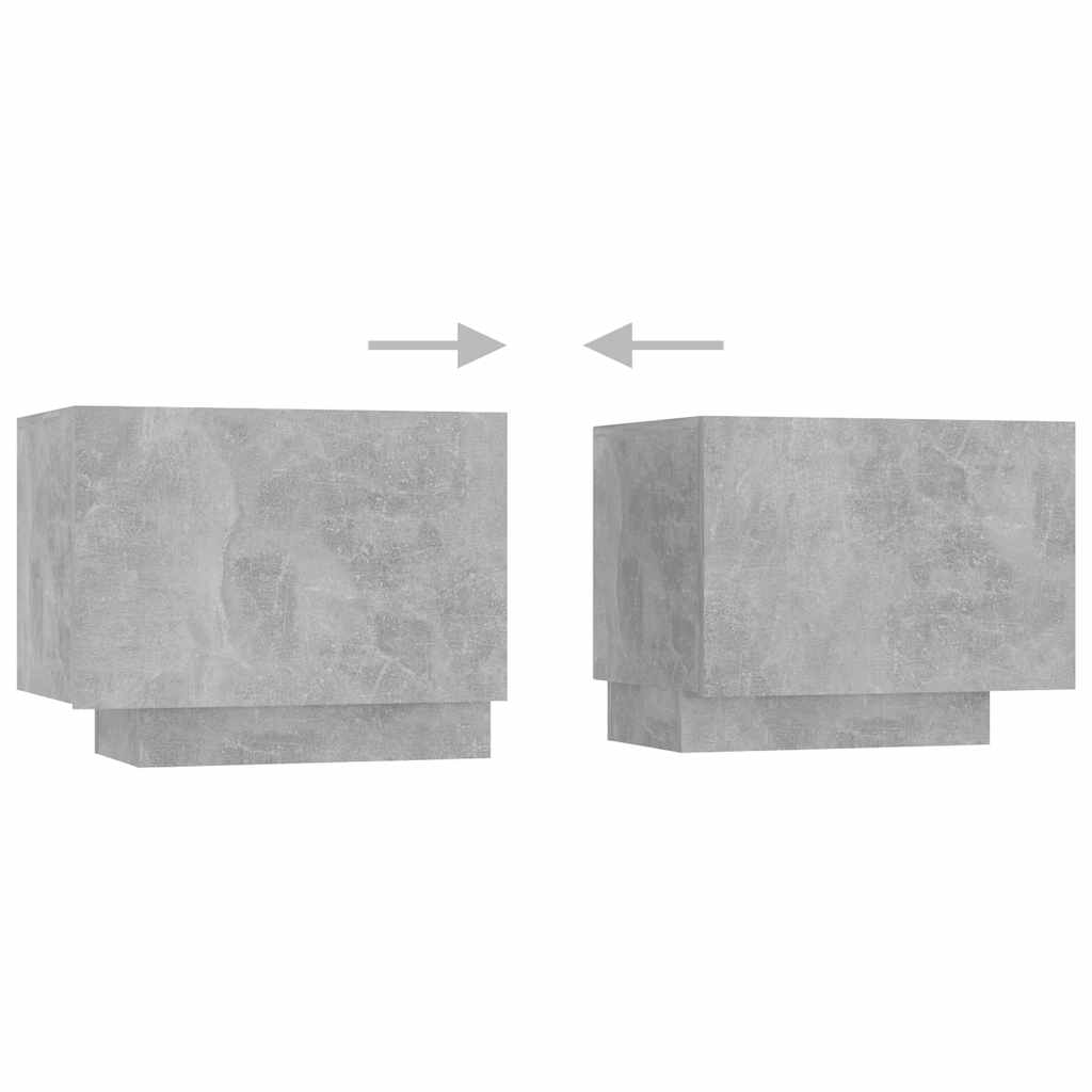 TV ormarić s LED svjetlima siva boja betona 260 x 35 x 40 cm