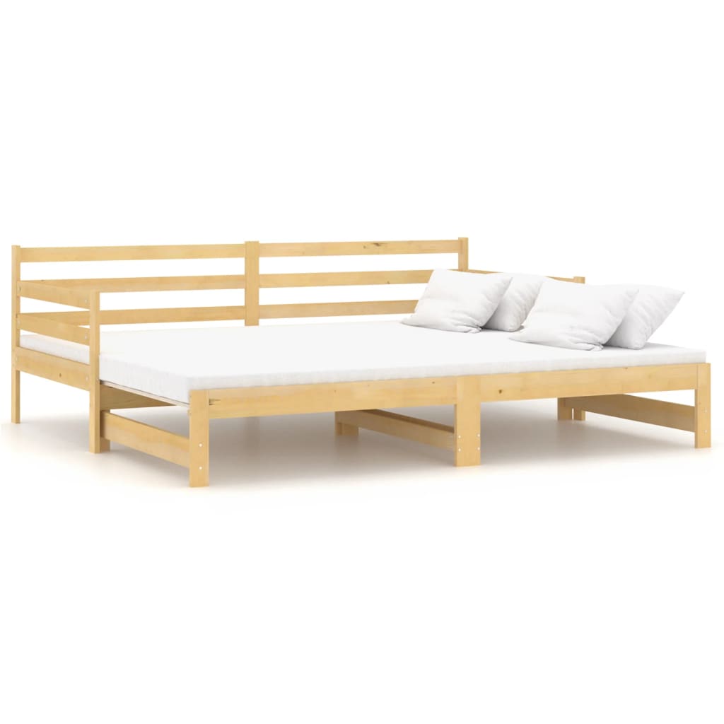 Dnevni krevet na izvlačenje 2 x (90 x 200) cm masivna borovina