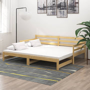 Dnevni krevet na izvlačenje 2 x (90 x 200) cm masivna borovina