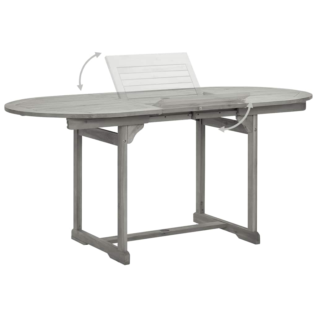Vrtni blagovaonski stol (120-170) x 80 x 75 cm od drva bagrema