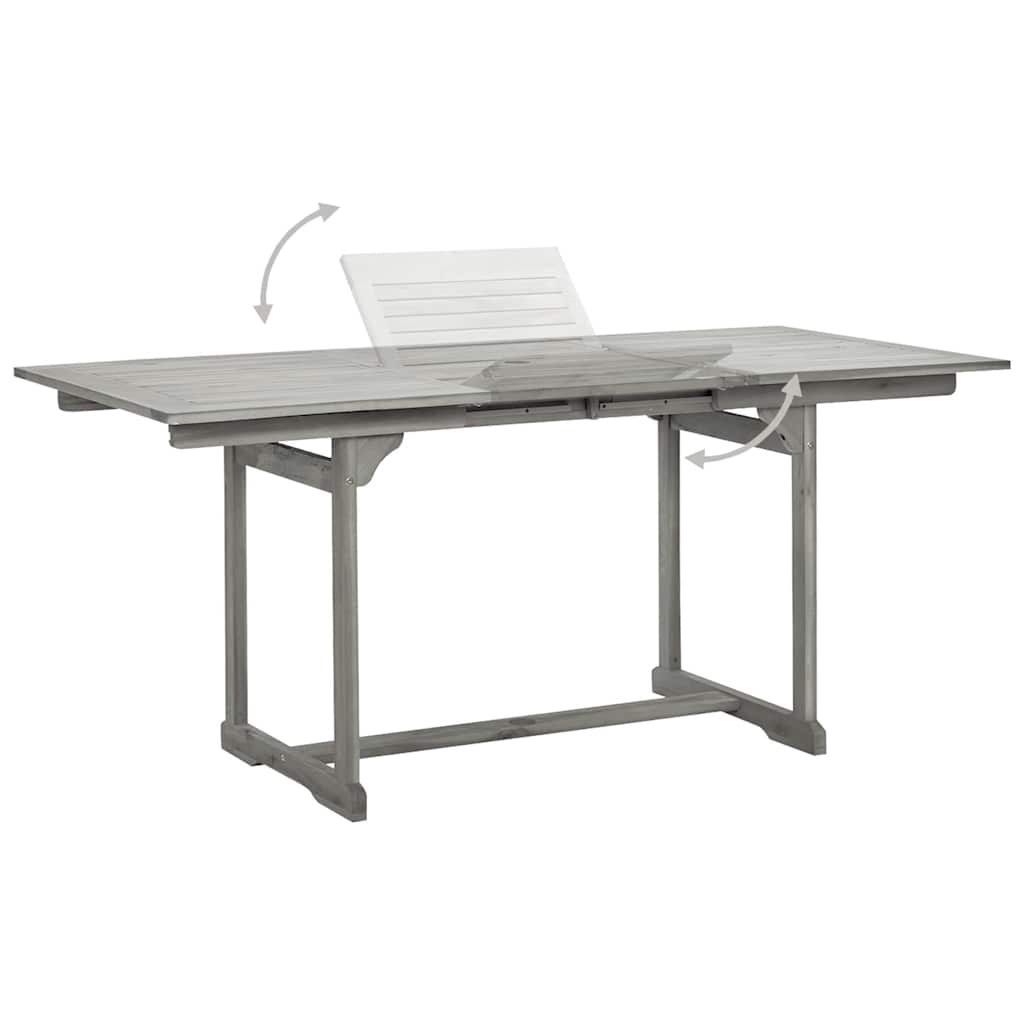 Vrtni blagovaonski stol (120-170) x 80 x 75 cm od drva bagrema