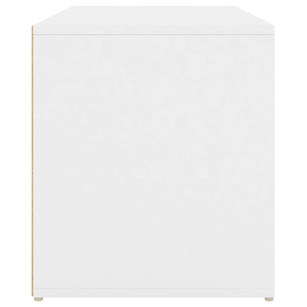Klupa za hodnik 80 x 40 x 45 cm bijela od konstruiranog drva