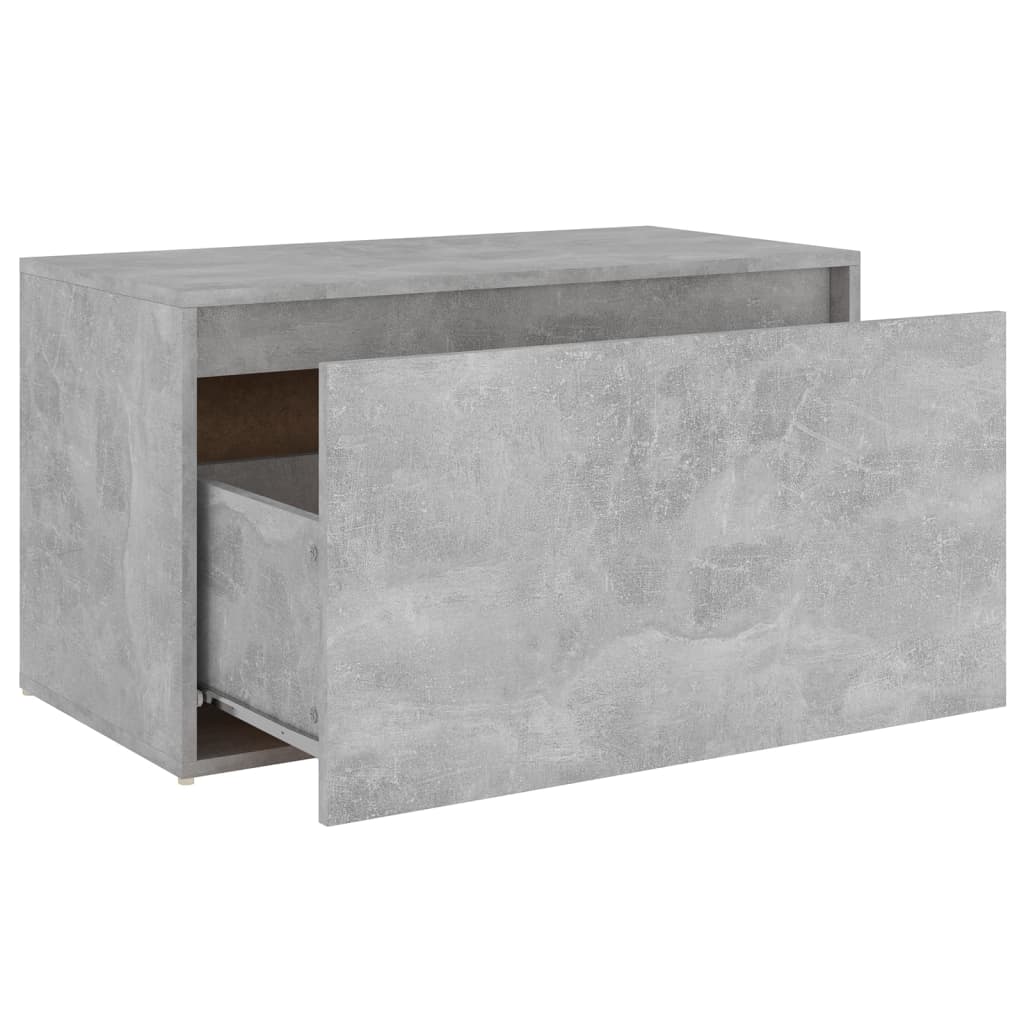 Klupa za hodnik 80 x 40 x 45 cm boja betona konstruirano drvo