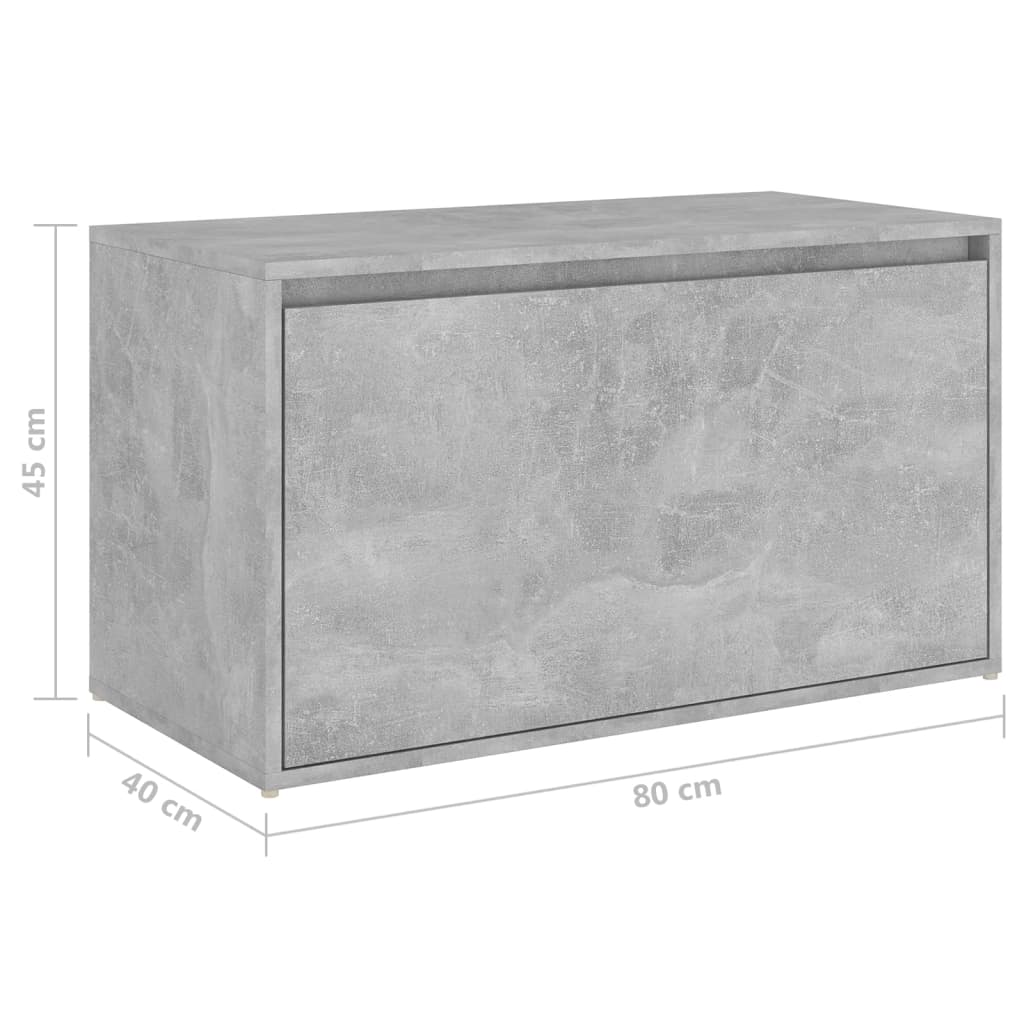 Klupa za hodnik 80 x 40 x 45 cm boja betona konstruirano drvo