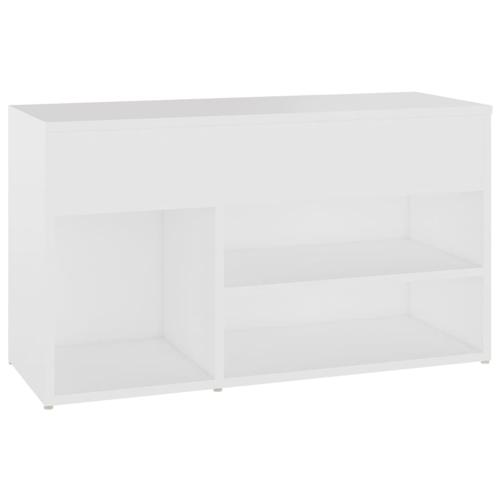 Klupa za cipele bijela 80 x 30 x 45 cm od konstruiranog drva