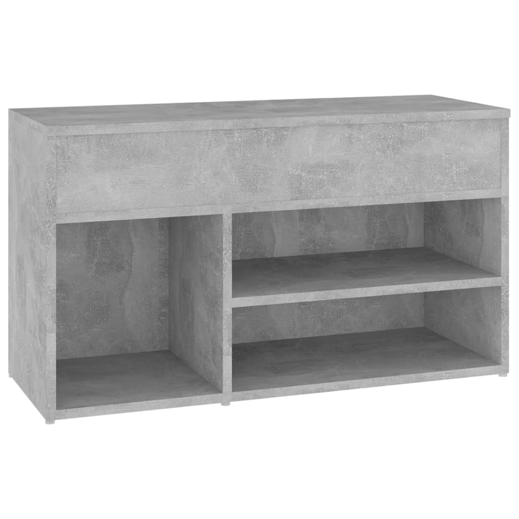 Klupa za cipele boja betona 80 x 30 x 45 cm konstruirano drvo