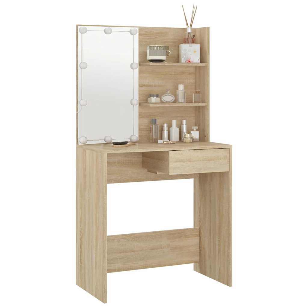 Toaletni stolić LED boja hrasta sonome 74,5 x 40 x 141 cm