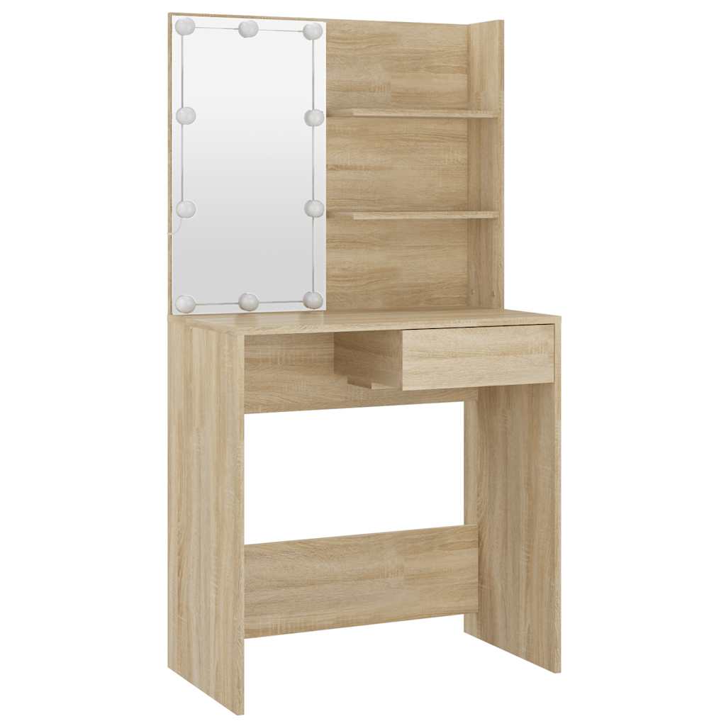 Toaletni stolić LED boja hrasta sonome 74,5 x 40 x 141 cm