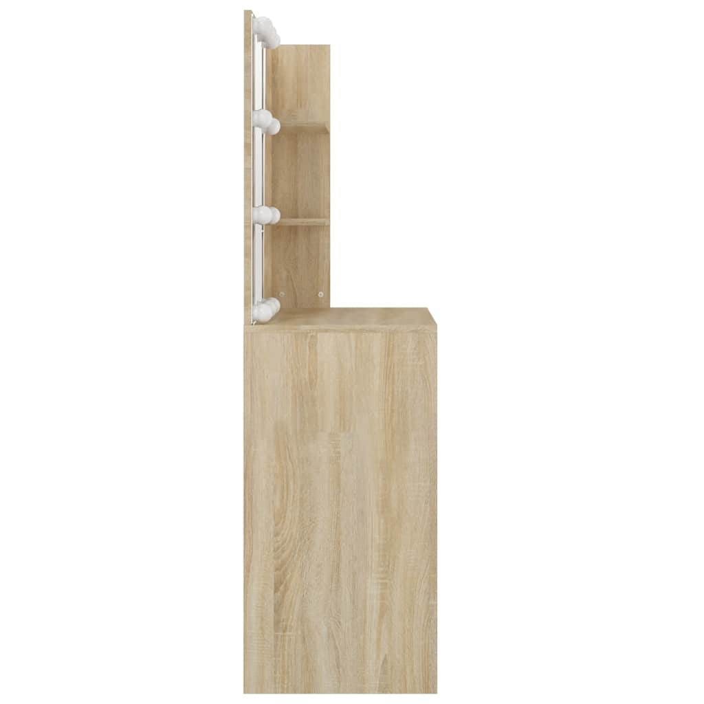 Toaletni stolić LED boja hrasta sonome 74,5 x 40 x 141 cm