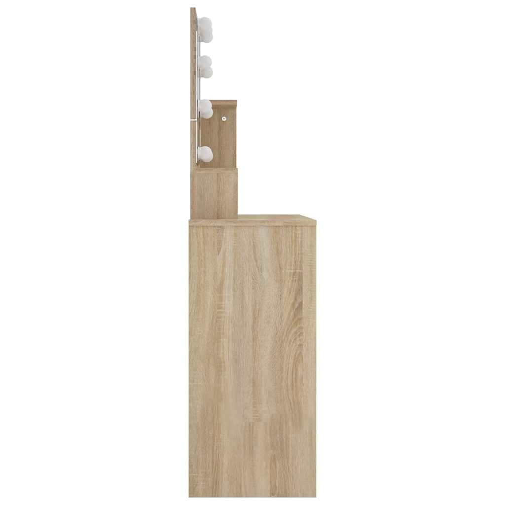 Toaletni stolić LED boja hrasta sonome 86,5 x 35 x 136 cm