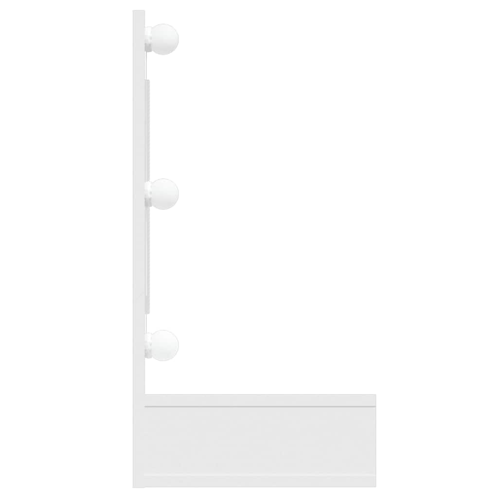 Ormarić s ogledalom i LED svjetlima bijeli 90 x 31,5 x 62 cm