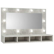 Ormarić s ogledalom i LED svjetlima 90 x 31,5 x 62 cm