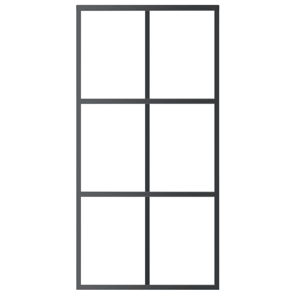 Klizna vrata s priborom ESG staklo i aluminij 102 x 205 cm