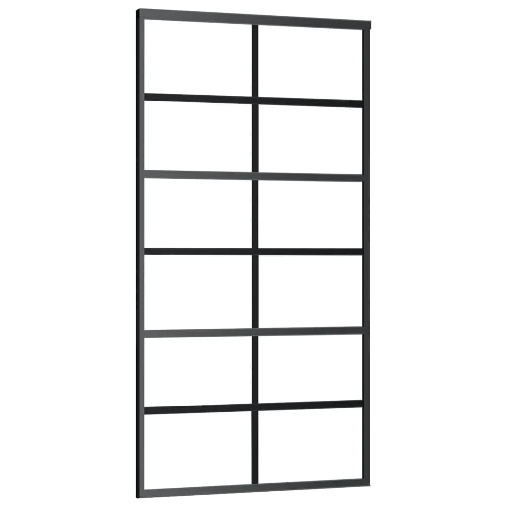 Klizna vrata s priborom ESG staklo i aluminij 102 x 205 cm