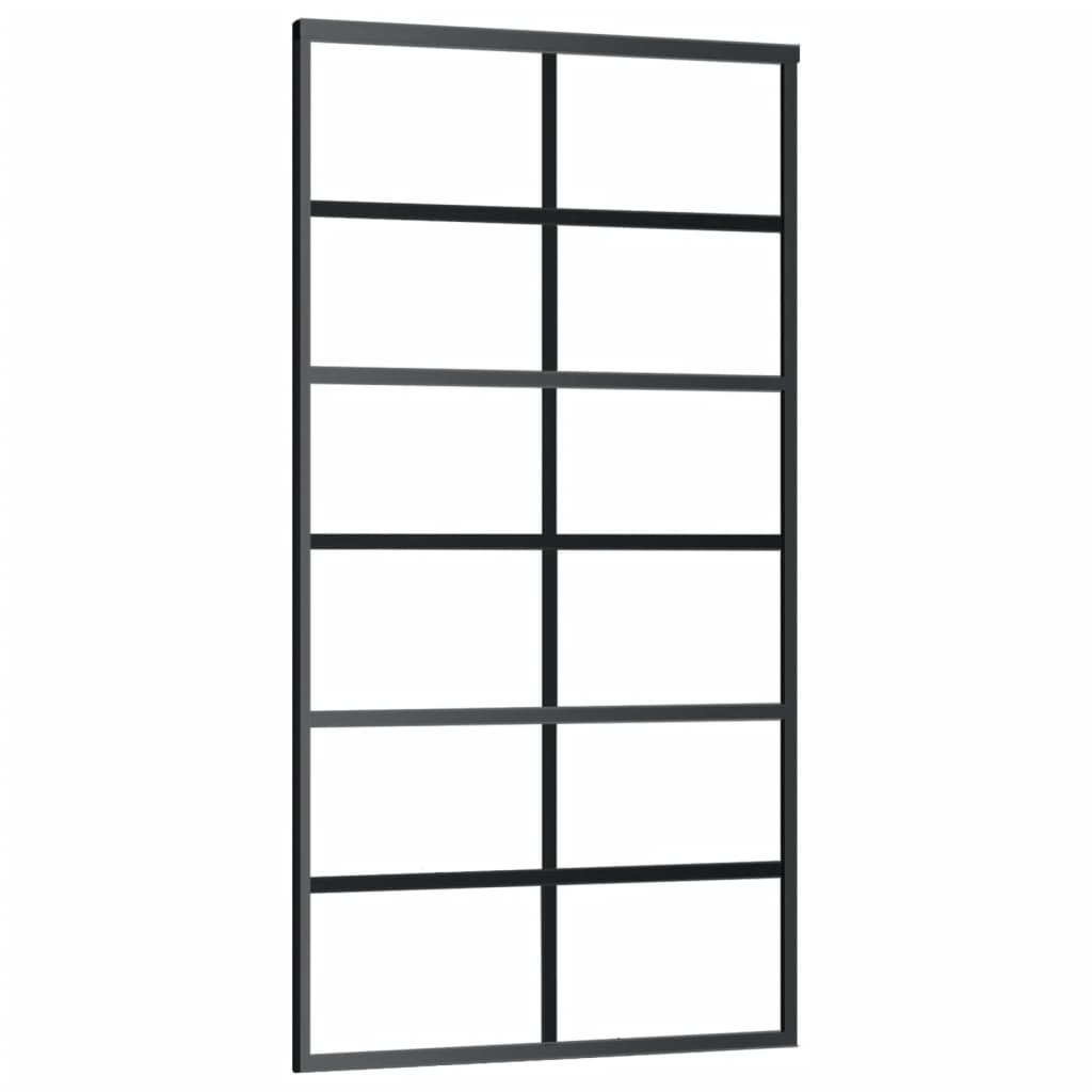 Klizna vrata s priborom ESG staklo i aluminij 102 x 205 cm