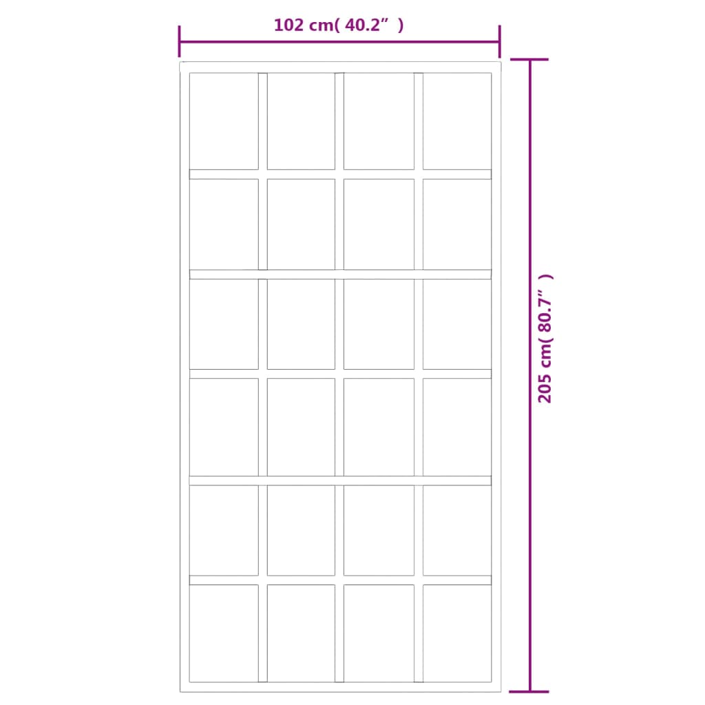 Klizna vrata s priborom ESG staklo i aluminij 102 x 205 cm