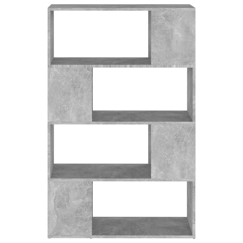 Ormarić za knjige / pregrada boja betona 80x24x124,5 cm drveni
