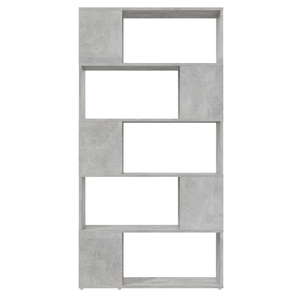 Ormarić za knjige / pregrada boja betona 80x24x155 cm drveni