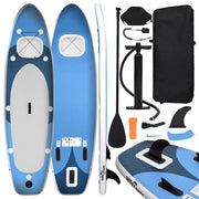 Set daske za veslanje stojeći na napuhavanje plavi 360x81x10 cm