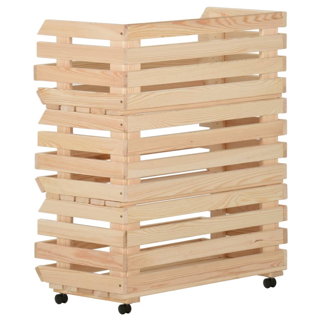 Kolica za povrće 77 x 30 x 80 cm od masivne borovine