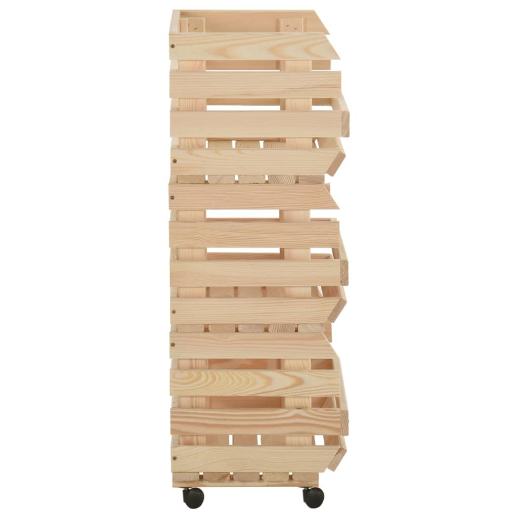 Kolica za povrće 77 x 30 x 80 cm od masivne borovine
