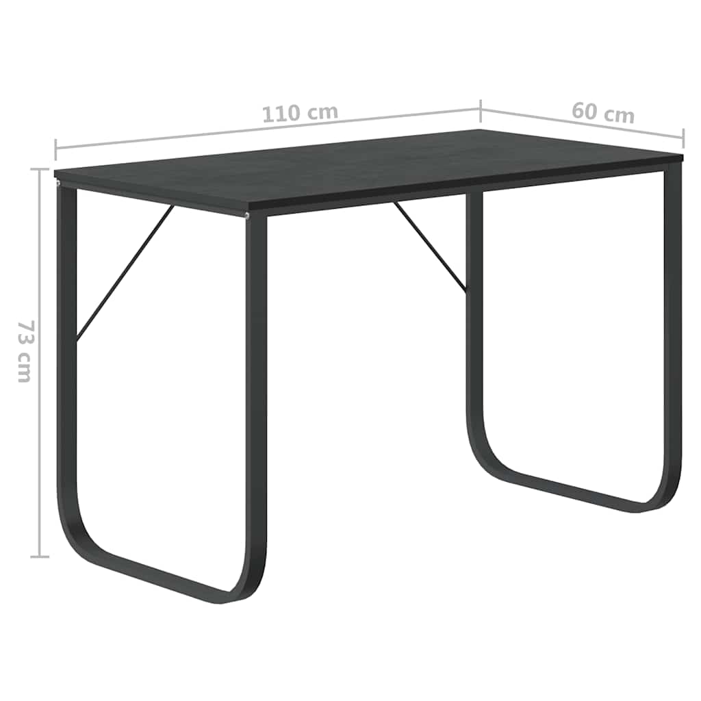 Stol za računalo crni 110 x 60 x 73 cm od iverice