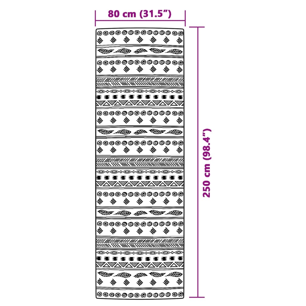 Vanjski tepih ARAKIL sivi 80x250 cm PP