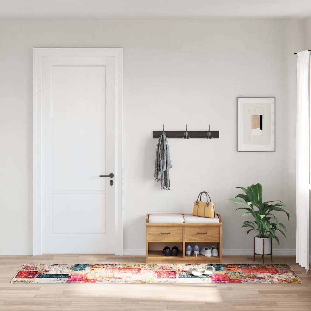 Perivi tepih s patchworkom 80 x 300 cm raznobojni