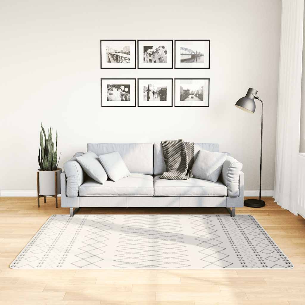 Perivi tepih 120 x 180 cm crno-bijeli