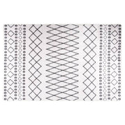 Perivi tepih 160 x 230 cm crno-bijeli