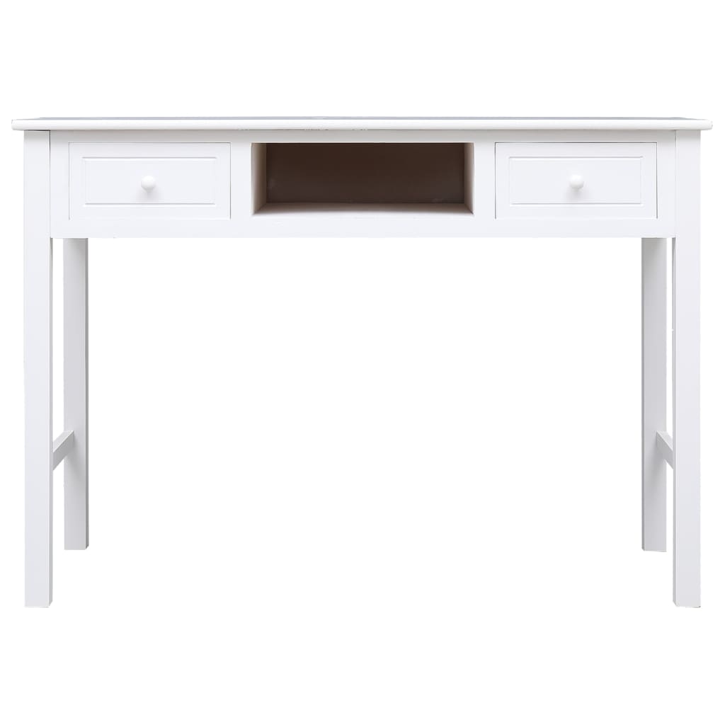Radni stol bijeli 108 x 45 x 76 cm od masivnog drva paulovnije